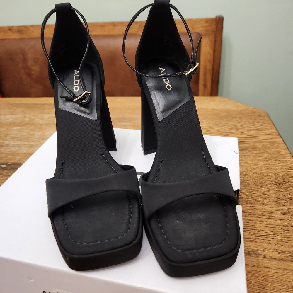 ALDO Black Strappy Heels